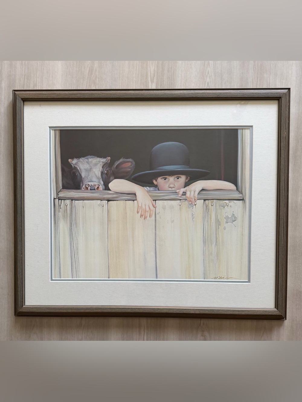 Nancy N.A. Noel My Calf Amish Boy Litho Print Official Licensed